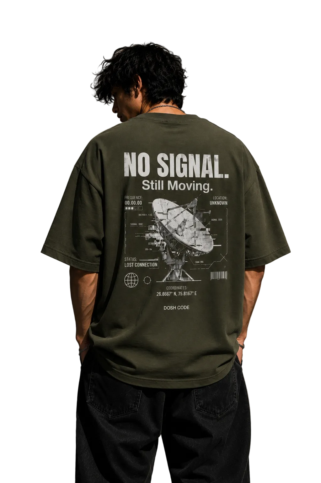 No Signal Oversized Tee | Dosh Code