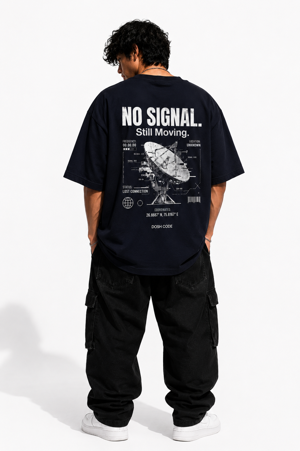 No Signal Oversized Tee | Dosh Code